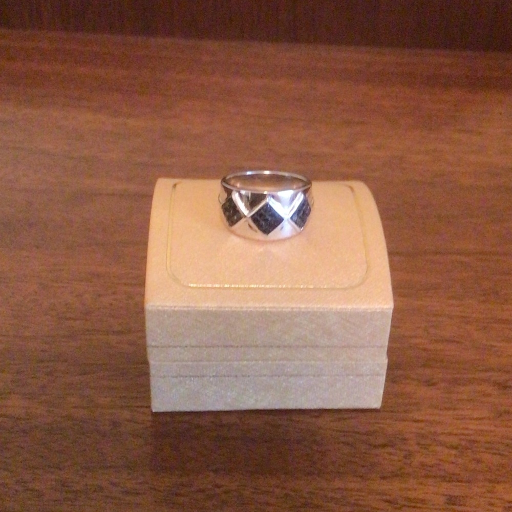 Sterling Silver Black Diamond Ring